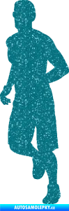 Samolepka Běžec 006 levá Ultra Metalic tyrkysová