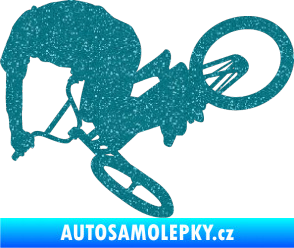 Samolepka Biker 001 levá Ultra Metalic tyrkysová