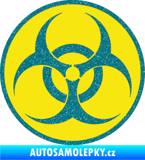 Samolepka Biohazard barevný  Ultra Metalic tyrkysová