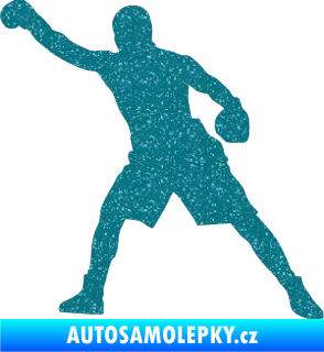 Samolepka Boxer 002 levá Ultra Metalic tyrkysová