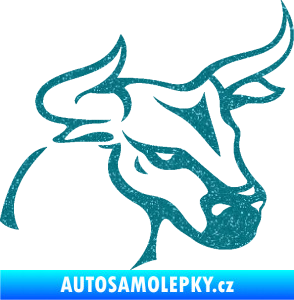 Samolepka Býk 005 pravá Ultra Metalic tyrkysová