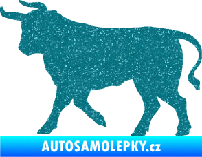 Samolepka Býk 011 levá Ultra Metalic tyrkysová