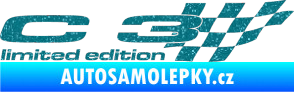 Samolepka C3 limited edition pravá Ultra Metalic tyrkysová