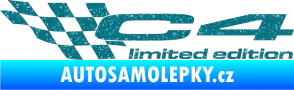 Samolepka C4 limited edition levá Ultra Metalic tyrkysová