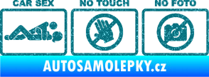 Samolepka Car sex no touch, no foto Ultra Metalic tyrkysová