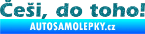 Samolepka Češi do toho! Ultra Metalic tyrkysová
