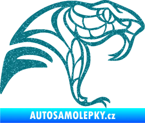 Samolepka Cobra 003 pravá Ultra Metalic tyrkysová
