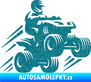 Samolepka Čtyřkolka 006 pravá Ultra Metalic tyrkysová