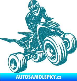 Samolepka Čtyřkolka 008 pravá Ultra Metalic tyrkysová