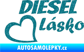 Samolepka Diesel Lásko Ultra Metalic tyrkysová