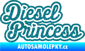 Samolepka Diesel princess nápis Ultra Metalic tyrkysová