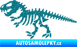 Samolepka Dinosaurus kostra 001 levá Ultra Metalic tyrkysová