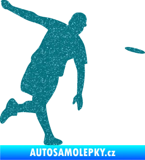 Samolepka Discgolf 001 pravá Ultra Metalic tyrkysová
