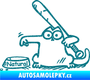 Samolepka Dolej natural levá Ultra Metalic tyrkysová