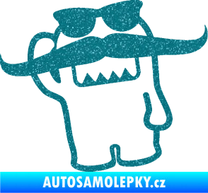Samolepka Domo 016 levá s knírem Ultra Metalic tyrkysová