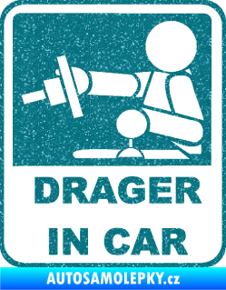 Samolepka Drager in car 002 Ultra Metalic tyrkysová