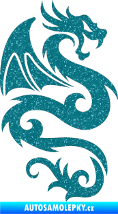 Samolepka Dragon 005 pravá Ultra Metalic tyrkysová