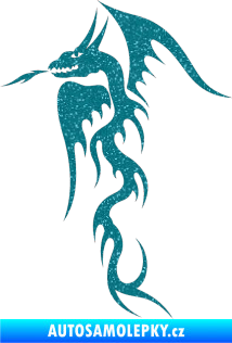 Samolepka Dragon 013 levá Ultra Metalic tyrkysová