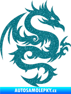 Samolepka Dragon 015 pravá Ultra Metalic tyrkysová