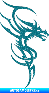 Samolepka Dragon 017 pravá Ultra Metalic tyrkysová