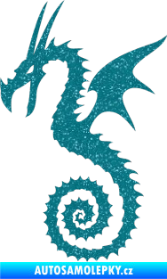 Samolepka Dragon 020 levá Ultra Metalic tyrkysová