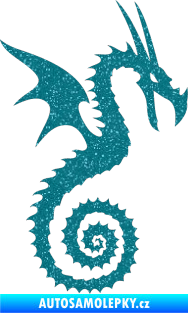Samolepka Dragon 020 pravá Ultra Metalic tyrkysová