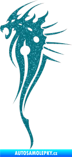 Samolepka Dragon 026 levá Ultra Metalic tyrkysová