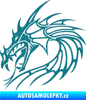 Samolepka Dragon 030 levá Ultra Metalic tyrkysová