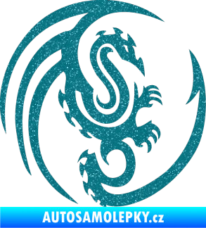 Samolepka Dragon 036 pravá Ultra Metalic tyrkysová