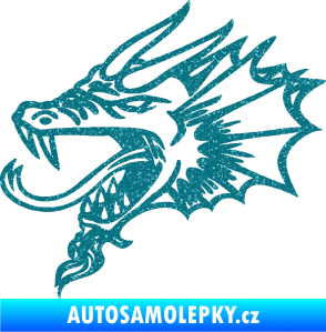 Samolepka Dragon 046 levá Ultra Metalic tyrkysová