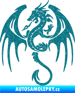Samolepka Dragon 053 levá Ultra Metalic tyrkysová