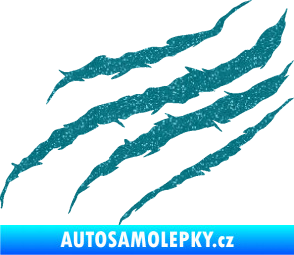 Samolepka Drápanec 001 levá Ultra Metalic tyrkysová
