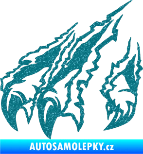 Samolepka Drápy levá Ultra Metalic tyrkysová