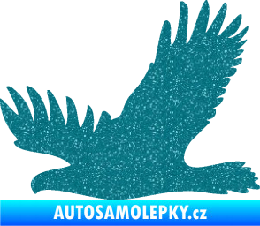 Samolepka Dravec na sklo 004 levá Ultra Metalic tyrkysová