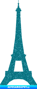 Samolepka Eifelova věž 001 Ultra Metalic tyrkysová