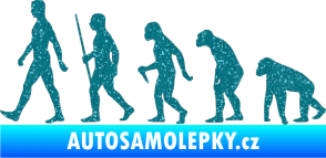 Samolepka Evoluce 001 levá Ultra Metalic tyrkysová