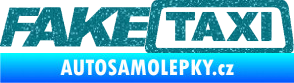 Samolepka Fake taxi nápis Ultra Metalic tyrkysová