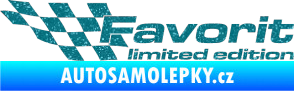 Samolepka Favorit limited edition levá Ultra Metalic tyrkysová