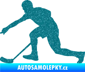 Samolepka Florbal 005 levá Ultra Metalic tyrkysová