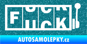 Samolepka Fuck kasino Ultra Metalic tyrkysová