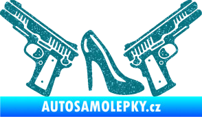 Samolepka Girl mafia 002 pravá Ultra Metalic tyrkysová