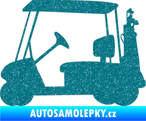 Samolepka Golfista 012 levá vozík Ultra Metalic tyrkysová