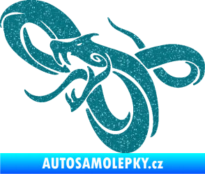Samolepka Had 001 levá zmije Ultra Metalic tyrkysová