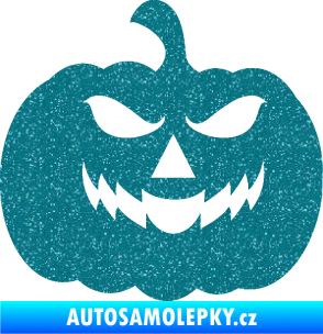 Samolepka Halloween 018 pravá dýně Ultra Metalic tyrkysová