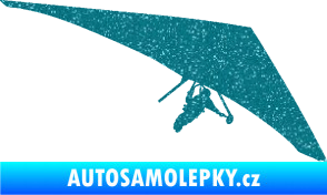 Samolepka Hang Glider 001 pravá rogalo Ultra Metalic tyrkysová