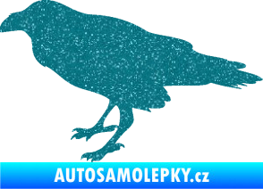 Samolepka Havran 001 levá Ultra Metalic tyrkysová