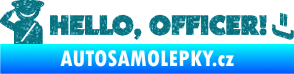 Samolepka Hello, Officer! Ultra Metalic tyrkysová