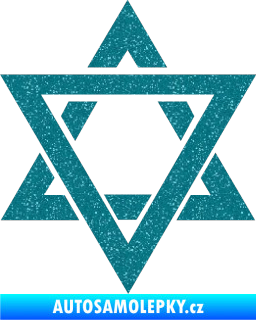 Samolepka Hexagram Ultra Metalic tyrkysová