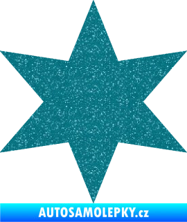 Samolepka Hvězda 002 Ultra Metalic tyrkysová