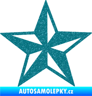 Samolepka Hvězda námořní Ultra Metalic tyrkysová